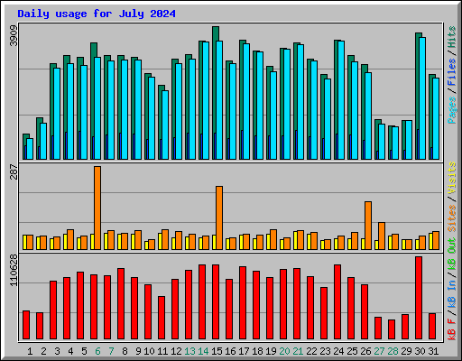 Daily usage for July 2024