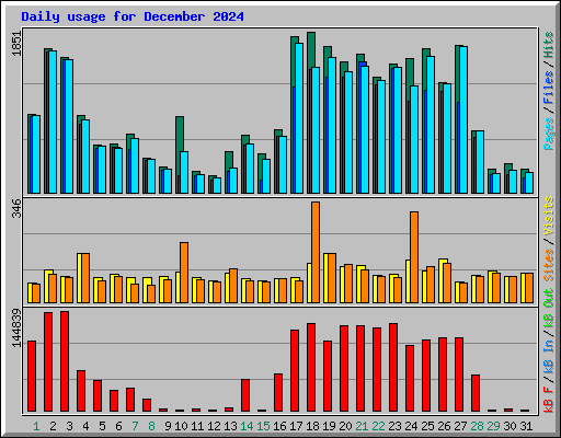 Daily usage for December 2024