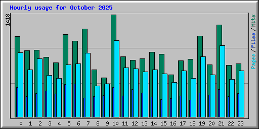 Hourly usage for October 2025