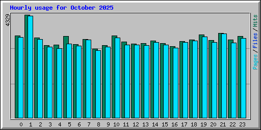 Hourly usage for October 2025