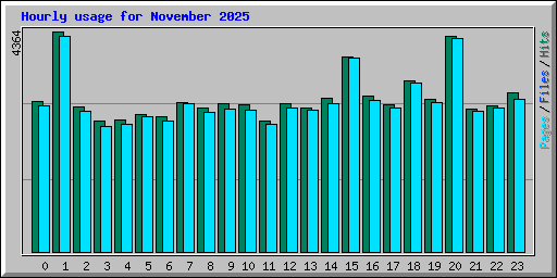 Hourly usage for November 2025