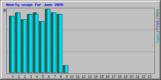 Hourly usage for June 2026